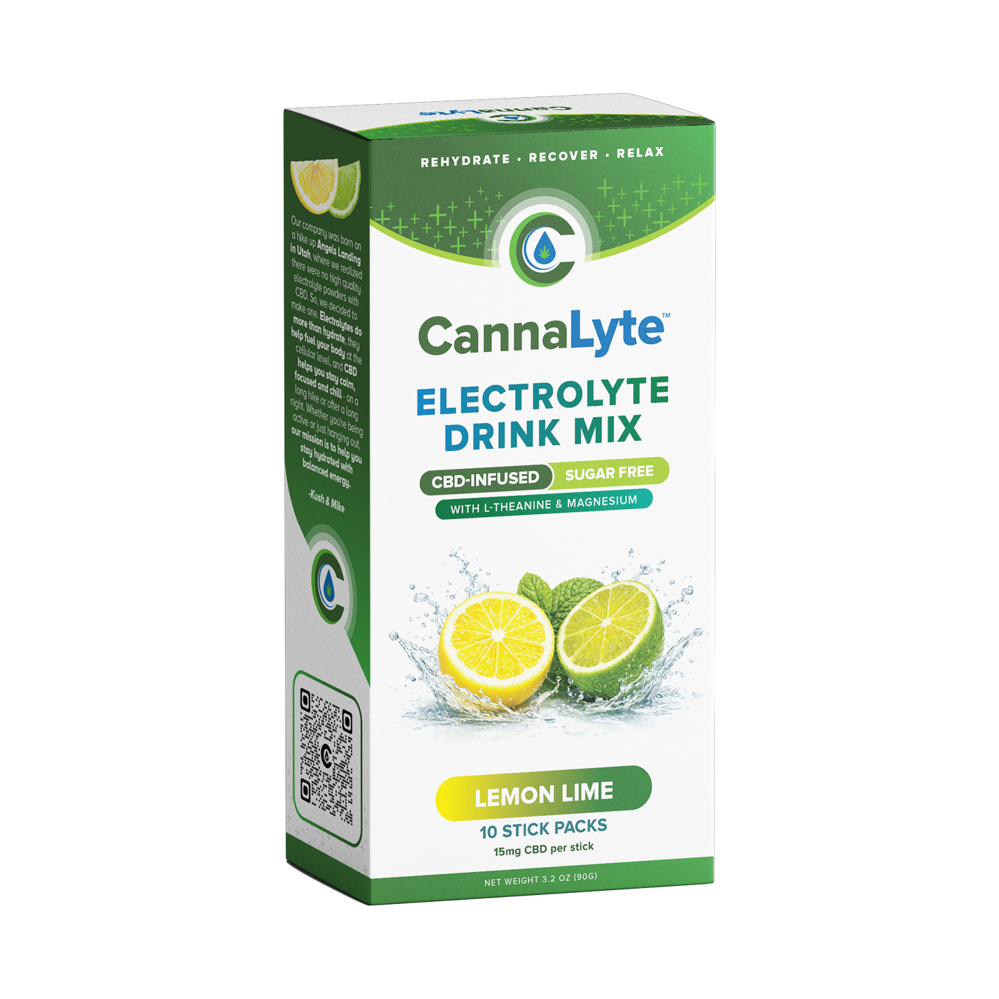 Lemon Lime CBD Infused Electrolyte Powder (10ct)