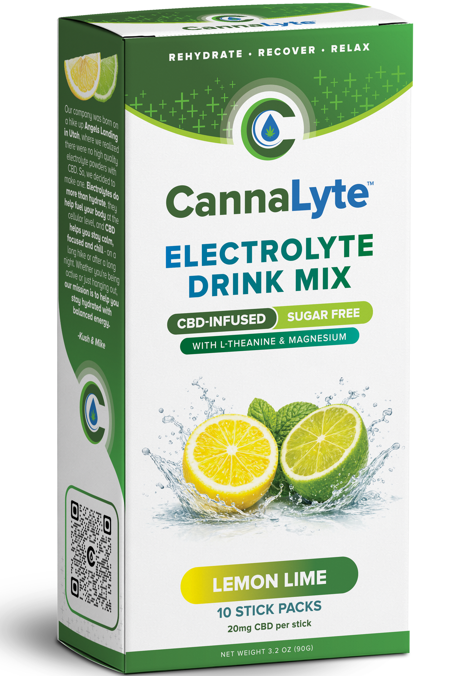 Lemon Lime CBD Infused Electrolyte Powder (10ct)