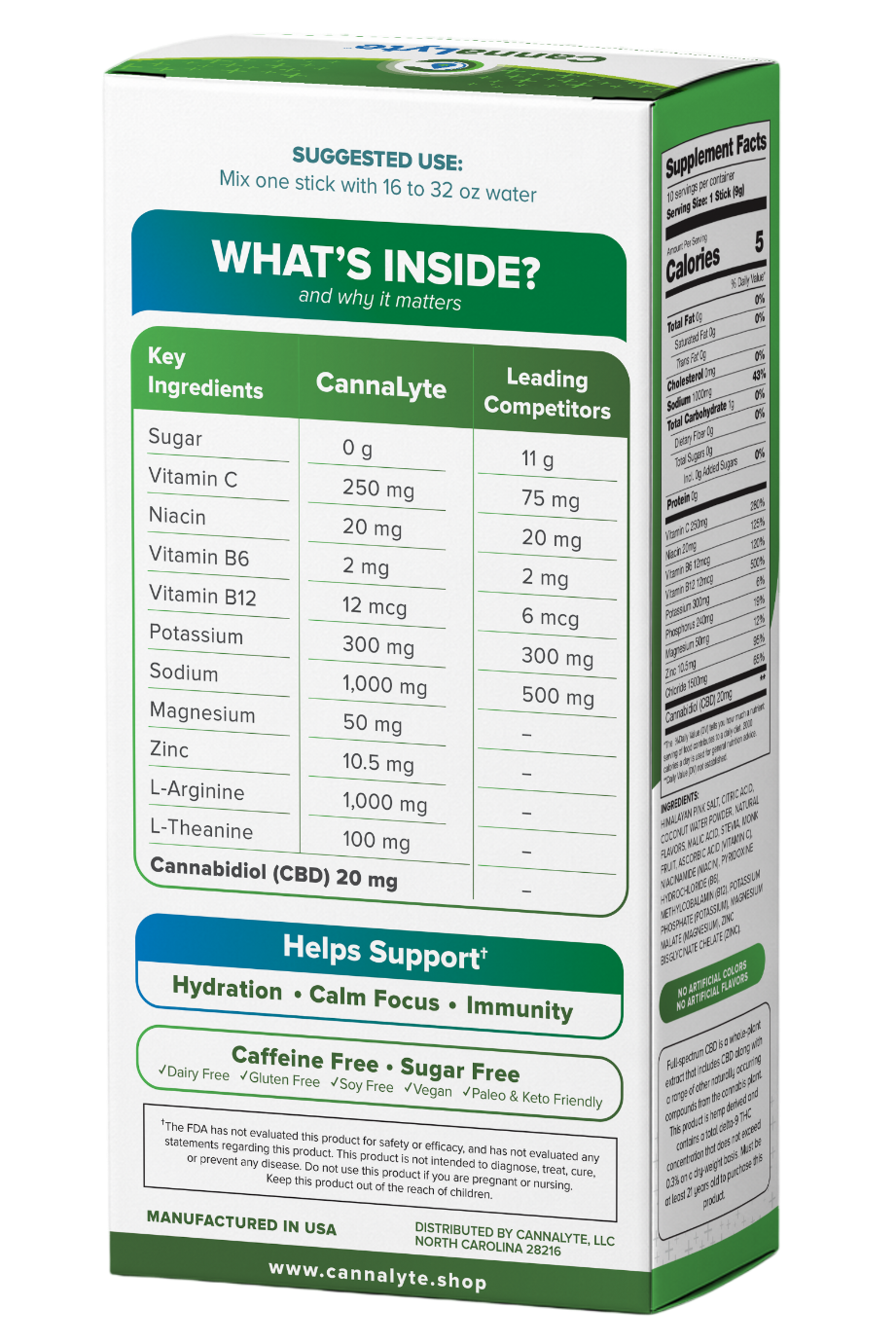 Lemon Lime CBD Infused Electrolyte Powder (10ct)