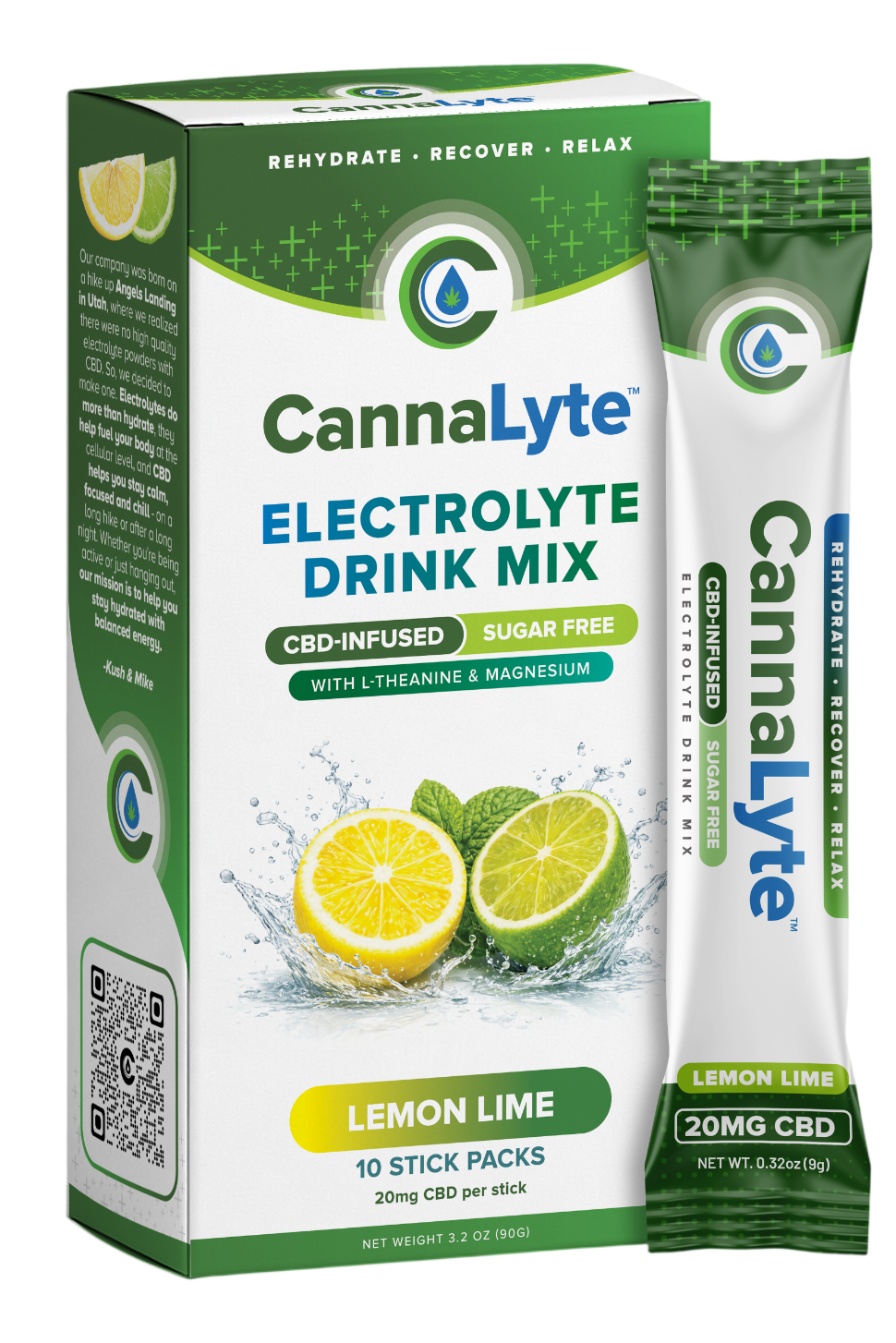 Lemon Lime CBD Infused Electrolyte Powder (10ct)